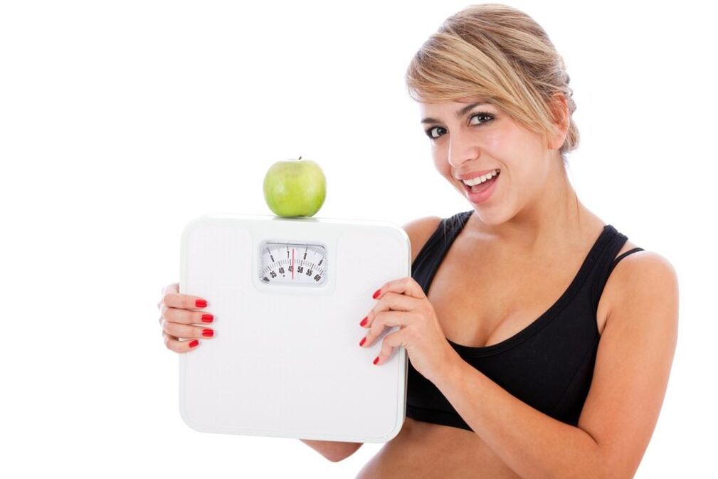apel pikeun leungitna beurat dina diet puguh